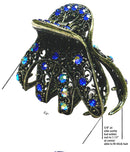 Bella Crystal Metal Jaw Claws Hair Claws in Set of 2, 3, 4  GL56-Set of 2 to Set of 4