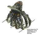 Bella Crystal Jaw Claw Clip Metal Hair Claw with Wide Cavity for Thick Hair 8 Colors GL56