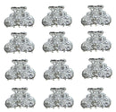 Mini Butterfly Hair Claws Silvery White Bridal Hair Clips LPW864175-1-6
