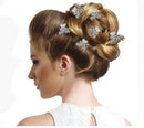 Mini Butterfly Hair Claws Silvery White Bridal Hair Clips LPW864175-1-6