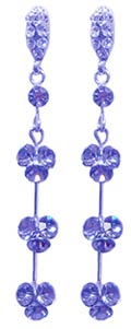 Long Dangle Crystal Earrings - 1A89550-6 screw on