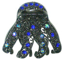 Bella Crystal Jaw Claw Clip Metal Hair Claw with Wide Cavity for Thick Hair 8 Colors GL56