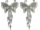 Brand jcgy Crystal White Butterfly Barrette Bridal Barrette Wedding Hairclip AD86014-9050