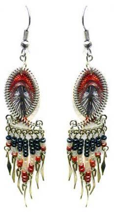 Hand Crafted Dangle Earrings SM89800-2tangerine