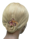 Bella Medium/Small Crystal Metal Jaw Clip Opal Beads Set of 4, 6, 8 CI1448-4-6-8