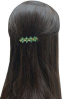 Set of 8 Crystal Barrettes Combo 4 Styles French Clip Hand Painted Barrettes 4 Pair NF500/YY1/12//GL10-NF1