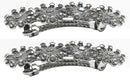 Set of 2 Crystal Barrettes Design of 4 Flower 2 Colors or Pair of Same Color