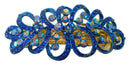 Large Crystal Ribbon Barrettes Dazzled w. Aurore Boreale crystals RW6359
