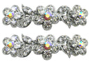 Bella Pair of Small Flower Barrettes for Thin Hair Women and Young Girls U86250-1338