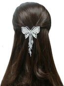 Brand jcgy Crystal White Butterfly Barrette Bridal Barrette Wedding Hairclip AD86014-9050-3