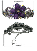 Bella Large Barrette with Beads and Crystals for Thick Hair