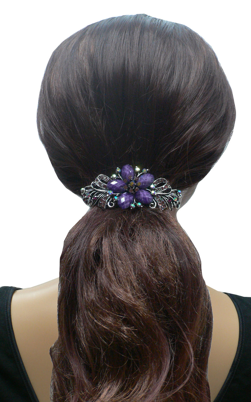 Combo Set of 6 6 Gorgeous Barrettes in 4 to 6 Unique Styles 6 Color for Thick Hair 0052/17-6-