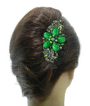 Bella Large Barrette with Beads and Crystals for Thick Hair