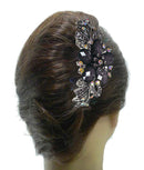Bella Large Barrette with Beads and Crystals for Thick Hair