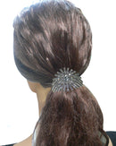 Bella Crystal White Hair Holder Bridal Hair Holder Barrette U86800-0116