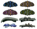 Set of 8, 8 Count, Crystal Barrettes Combo 5 Styles French Clip NM2BFYY012-4001b-8