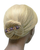 Bella Metal Crystal Barrette Sparkly Aurore Boreale YY86800-4
