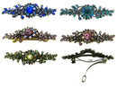 Set of 5 Mid Size Metal Crystal Sparkly Barrettes 5A86600-1-5
