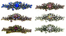 Set of 6 Mid Size Metal Crystal Sparkly Barrettes 5A86600-1-6