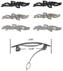 Pair of Barrettes Decked with Sparkling Stones U86420-0927-pr