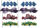 Set of 8 Crystal Barrettes Combo 4 Styles French Clip Hand Painted Barrettes 4 Pair NF500/YY1/12//GL10-NF1