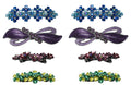 Set of 8 Crystal Barrettes Combo 4 Styles French Clip Hand Painted Barrettes 4 Pair NF500/YY1/12//GL10-NF1