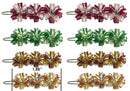 Set of 8, Daisy Flower Barrettes Snap Hair Clips for Thin Hair 2 Ea 4 Colors 4 prs RW86500-11-8