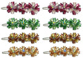 Set of 8, Daisy Flower Barrettes Snap Hair Clips for Thin Hair 2 Ea 4 Colors 4 prs RW86500-11-8