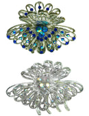 Set of 2 to 4 Hair Claw Silver Tone Jaw Clips for Everyday and Bridal GL86410-JL1-Set of 2 to 4