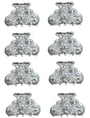 Mini Butterfly Hair Claws Silvery White Bridal Hair Clips LPW864175-1-6