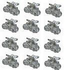 Mini Butterfly Hair Claws Silvery White Bridal Hair Clips LPW864175-1-6