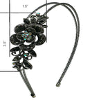 Crystal Flower Headband Resilient Metal Wire Hairband Headband U86121-0119