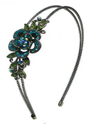 Crystal Flower Headband Resilient Metal Wire Hairband Headband U86121-0119