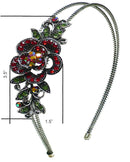Set of 7 to Set of 9 Crystal Flower Headbands Resilient Metal Wire Hairband Headbands U86121-0119-7to9