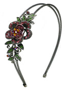 Crystal Flower Headband Resilient Metal Wire Hairband Headband U86121-0119