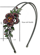 Crystal Flower Headband Resilient Metal Wire Hairband Headband U86121-0119