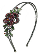 Crystal Flower Headband Resilient Metal Wire Hairband Headband U86121-0119
