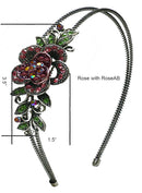Crystal Flower Headband Resilient Metal Wire Hairband Headband U86121-0119