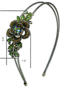 Crystal Flower Headband Resilient Metal Wire Hairband Headband U86121-0119