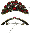 Bella Large Barrette Hair Clip Design of a Peacock for Thick Hair OD86800-5899