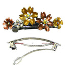 Set of 8 Flower Barrettes Med/Small Hair Clip 2 each 4 Colors, 4 pairs YY86400-12-8