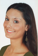 Set of 3 Pairs of Earrings 3 Unique Styles Crystal Double Hoops Mid Size Crystal Hoop 3rd pr Dangle Earrings8131