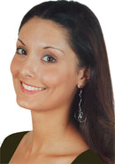 Set of 3 Pairs of Earrings 3 Unique Styles Crystal Double Hoops Mid Size Crystal Hoop 3rd pr Dangle Earrings8131