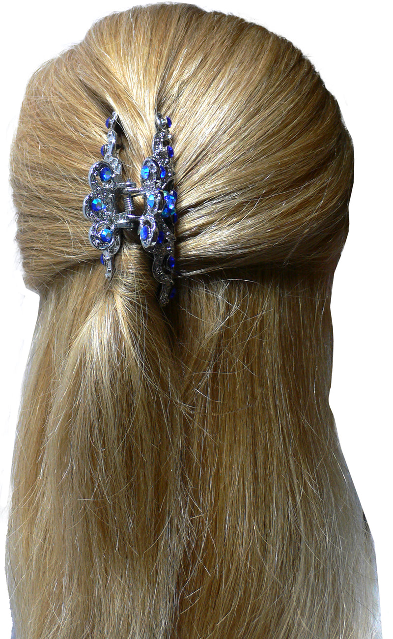 Set of 4 Butterfly Hair Claws Metal Jaw Claw Clips RW86410-6132-4