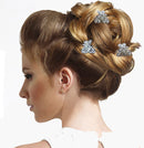 Mini Butterfly Hair Claws Silvery White Bridal Hair Clips LPW864175-1-6