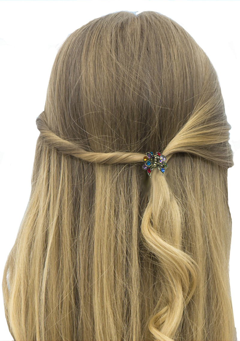 2 Set of 8,  16 count,  Mini Hair Claws Tiny Bling Hair Claws 2 ea of 8 Colors  2 Unique Styles LPW864175-5-8-2