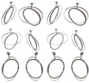 Set of 6 Brand jcgy Crystal Double Hoops Earrings Movement Earrings AD89800-8131-6