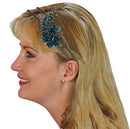 Crystal Flower Headband Resilient Wire Metal Hair Band U86121-0121