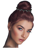 Crystal Headband/Tiara, Crystal White on Light Weight Plastic Black Trim U86010-0206