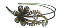 Crystal Flower Headband Resilient Metal Wire Hairbands U86121-0057